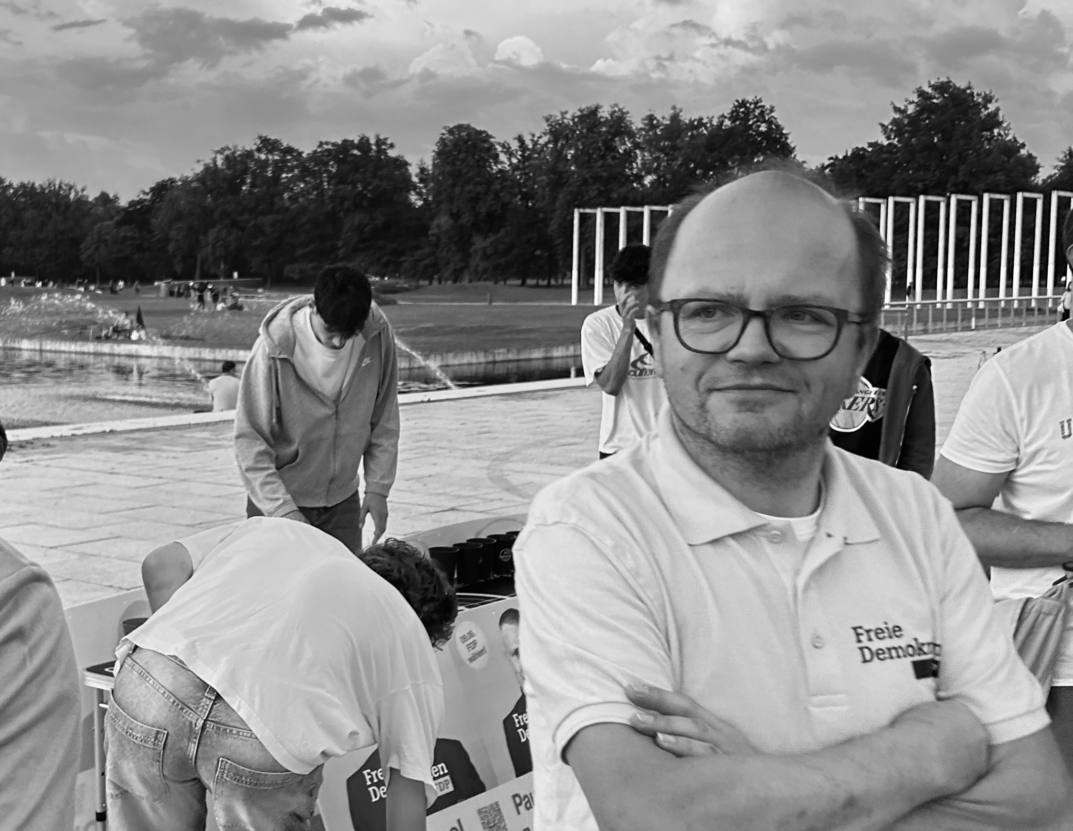 Heiko Schönsee beim Kommunalwahlkampf 2024